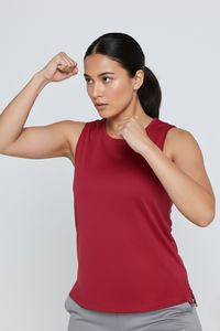 Zelocity Quick Dry Relaxed Tank Top - Deep claret — thumbnail 4